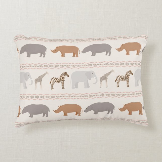 African animals pattern 1 decorative pillow (Front)