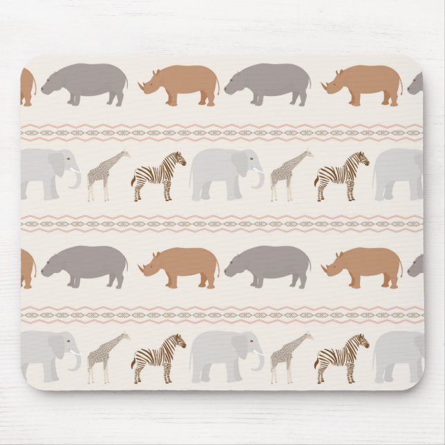 African animals pattern 1 mouse pad (Front)