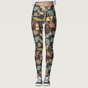African Animals Pattern Leggings