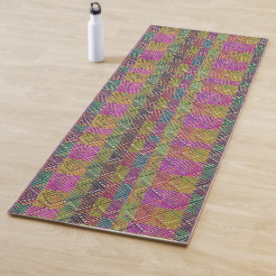 African Ankara Mud Cloth Inspired Two Designs Yoga Mat