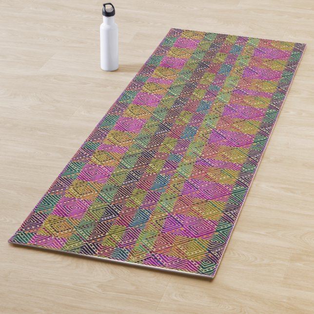 African Ankara Mud Cloth Inspired | Two Designs Yoga Mat (In Situ)