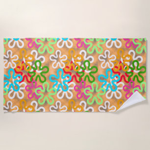 African Ankara Pattern Design Beach Towel