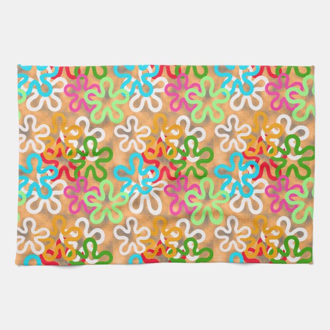 African Ankara Pattern Design  Kitchen Towel (Horizontal)