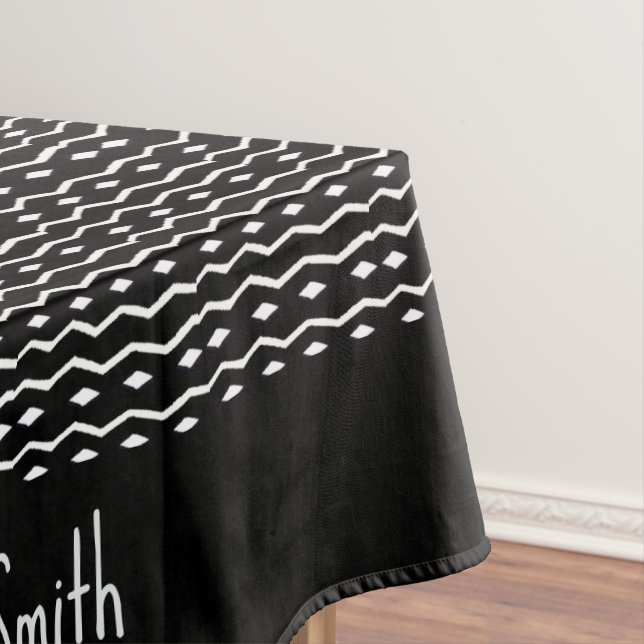 African Art, Awesome black and White Pattern  Tablecloth (In Situ)