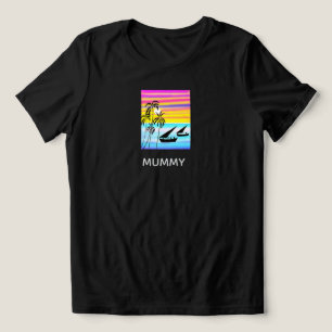 African Art, Awesome Coastal Sailing Mummy T-shirt Tri-Blend Shirt