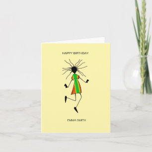 African Art, Awesome Happy Dance Birthday Card