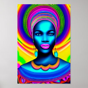 African Art Black Woman Art African American Art Poster