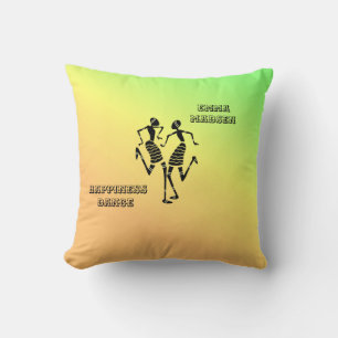 African Art, Colourful Happiness Dance Throw Pillow