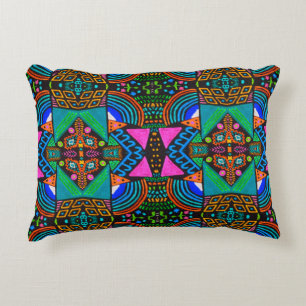 African art drawing. Seamless aztec pattern. Chero Accent Pillow