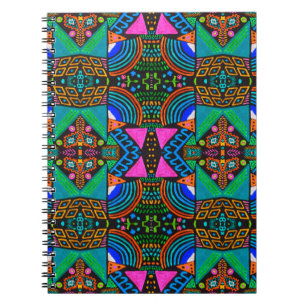 African art drawing. Seamless aztec pattern. Chero Notebook