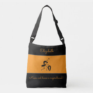 African Art, Ethnic, Happy Dancer Crossbody Bag