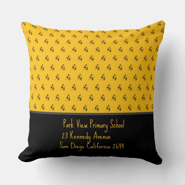 African Art, Festival Dance, Orange Throw Pillow (Front)