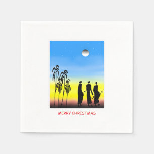 African Art, Merry Christmas,  Napkin
