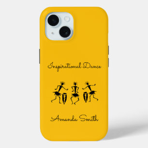 African Art, Orange Cloud Inspirational Dance iPhone 15 Case