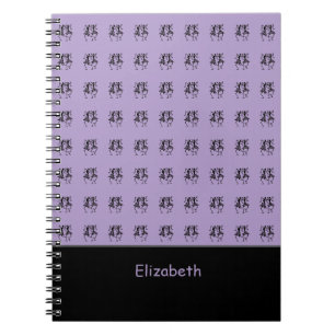 African Art, Personalized, Celebration Purple Notebook