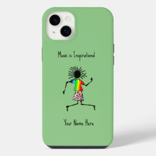 African Art, Personalized Happy Dance iPhone 14 Plus Case