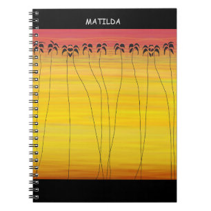 African art,  Personalized Tropical Vibe Notebook