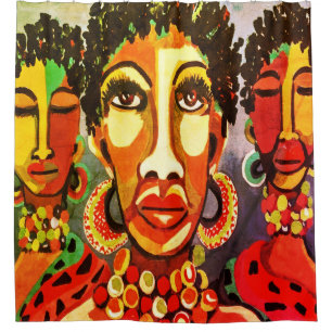 African Art Shower Curtain