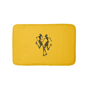 African Art Silhouette Dancers  Bath Mat