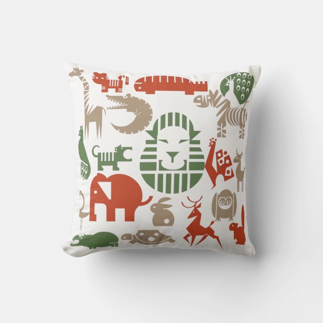 African art throw pillow (Front)