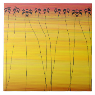 African art, Tropical Sunshine Tile