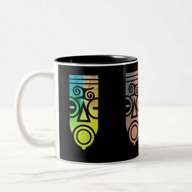 African art Two-Tone coffee mug (Left)
