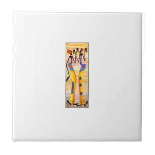 African Art watercolor Awesome Dance Tile