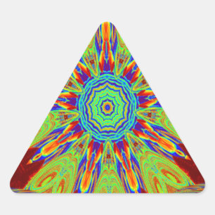 African Asian European ethnic pattern Triangle Sticker