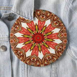 African Asian traditional edgy pattern 6 Inch Round Button