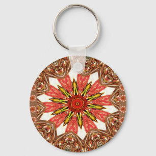 African Asian traditional edgy pattern Keychain