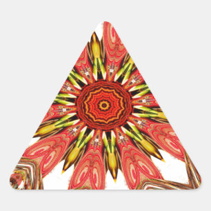 African Asian traditional edgy pattern Triangle Sticker
