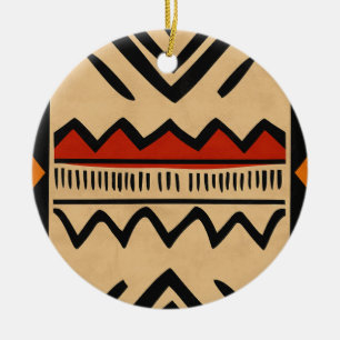 African background in warm colours ceramic ornament