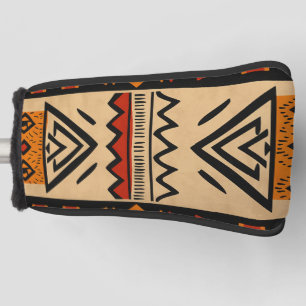 African background in warm colours golf head cover
