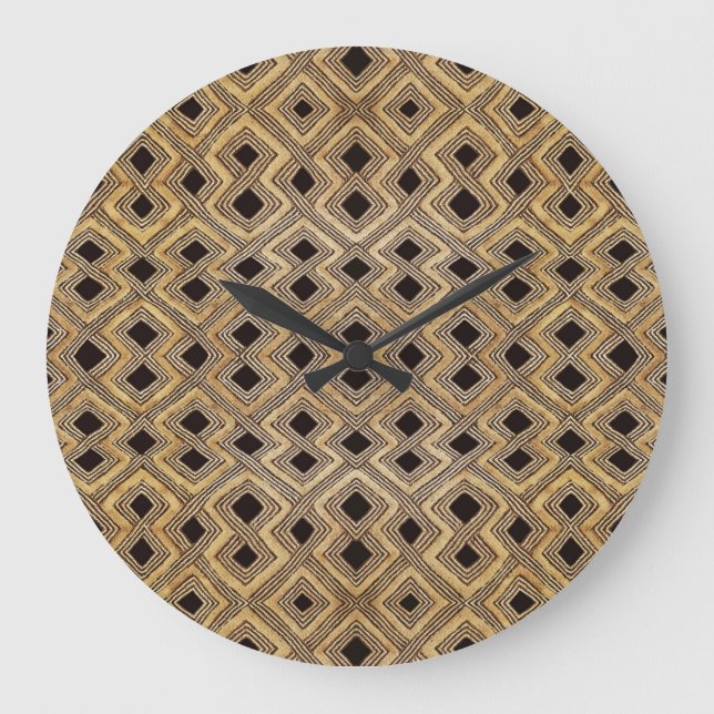 African BaKuba Tribal Large Clock (Front)