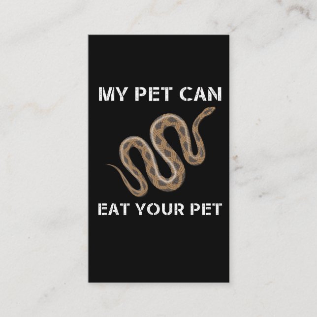 African Ball Python Owner Pet Reptile Lover Business Card (Front)