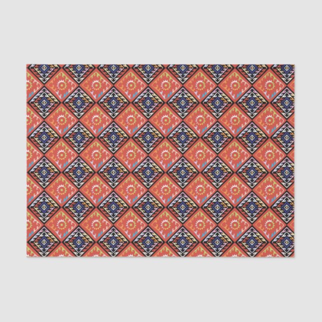 African Basket Weave Multi Pattern Tissue Paper (Front)