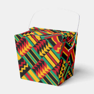 African Basket Weave Pride Red Yellow Green Black Favor Box