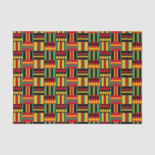 African Basket Weave Pride Red Yellow Green Black Tissue Paper