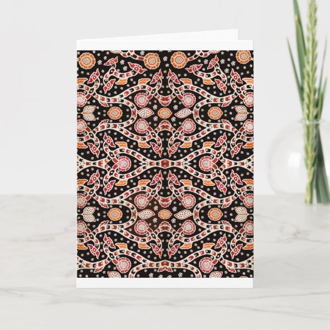 African Batik Climbing Ivy Card (Front)