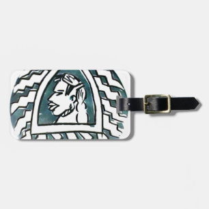 African Beauty Bongo Maasai Portrait Tribal Art  Luggage Tag