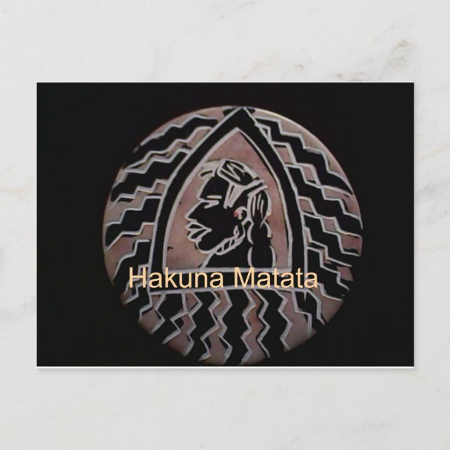 African Beauty: Bongo Maasai Portrait Tribal Art Postcard (Front)