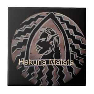 African Beauty: Bongo Maasai Portrait Tribal Art Tile