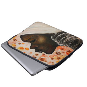 African Beauty Laptop Sleeve Woman Face - Painting