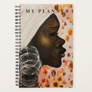 African Beauty - Watercolor Painting -Customizable Planner