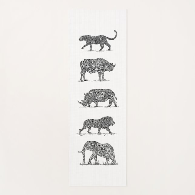 African Big Five Yoga Mat (Front)