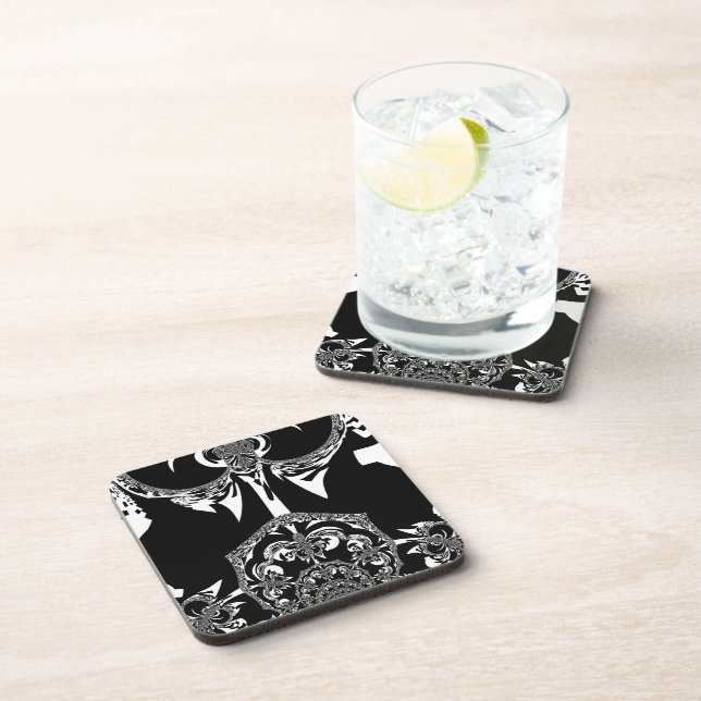 African Black and White Art Print Coaster (Right Side)