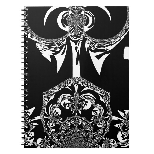 African Black and White Art Print Notebook (Front)