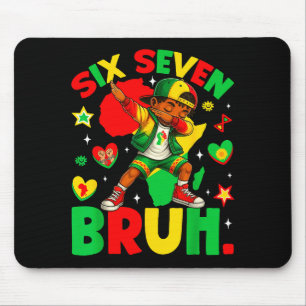 African Black Dabbing Bruh Seven History American  Mouse Pad