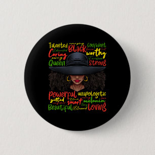 African Black History African American Ladies June 2 Inch Round Button