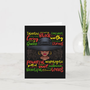 African Black History African American Ladies June Card